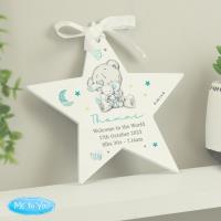 Personalised Tiny Tatty Teddy Dream Big Blue Wooden Star Decoration Extra Image 1 Preview